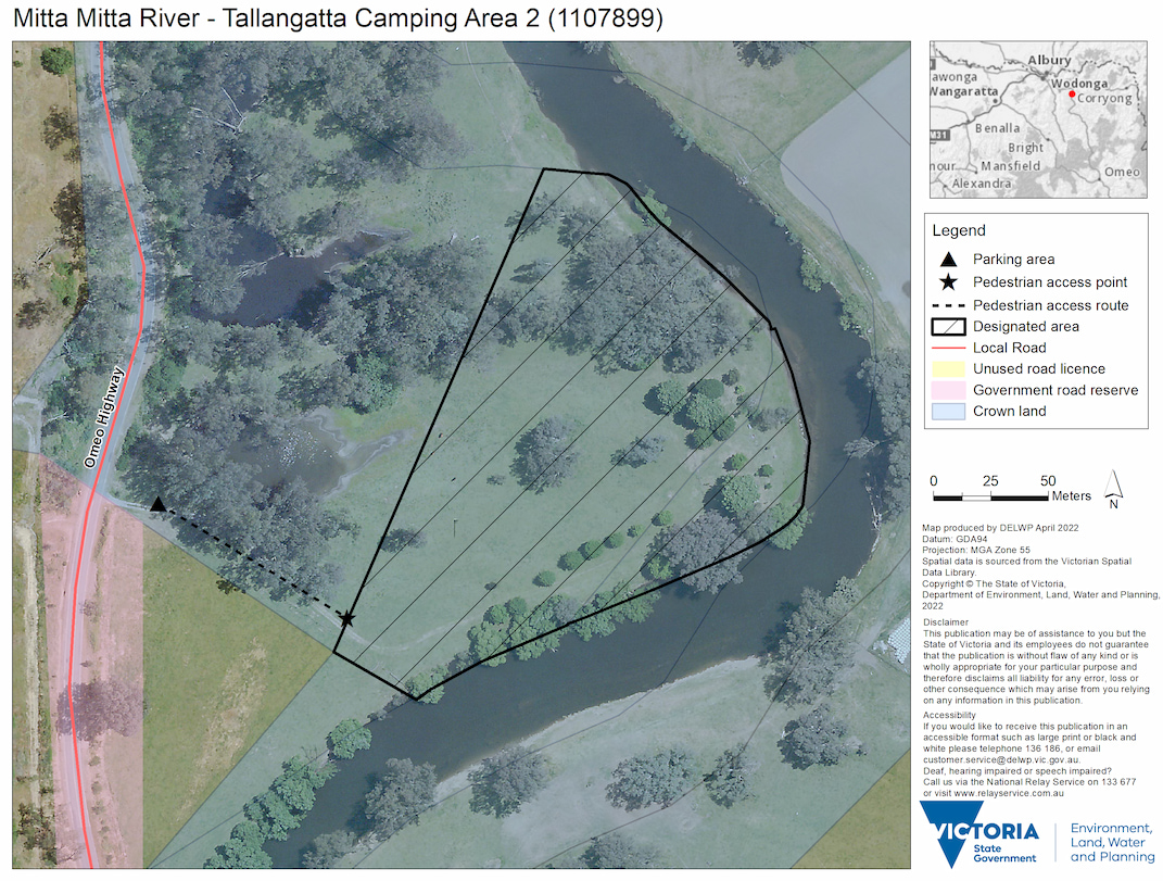 Map - Mitta Mitta River - Tallangatta camping area 2