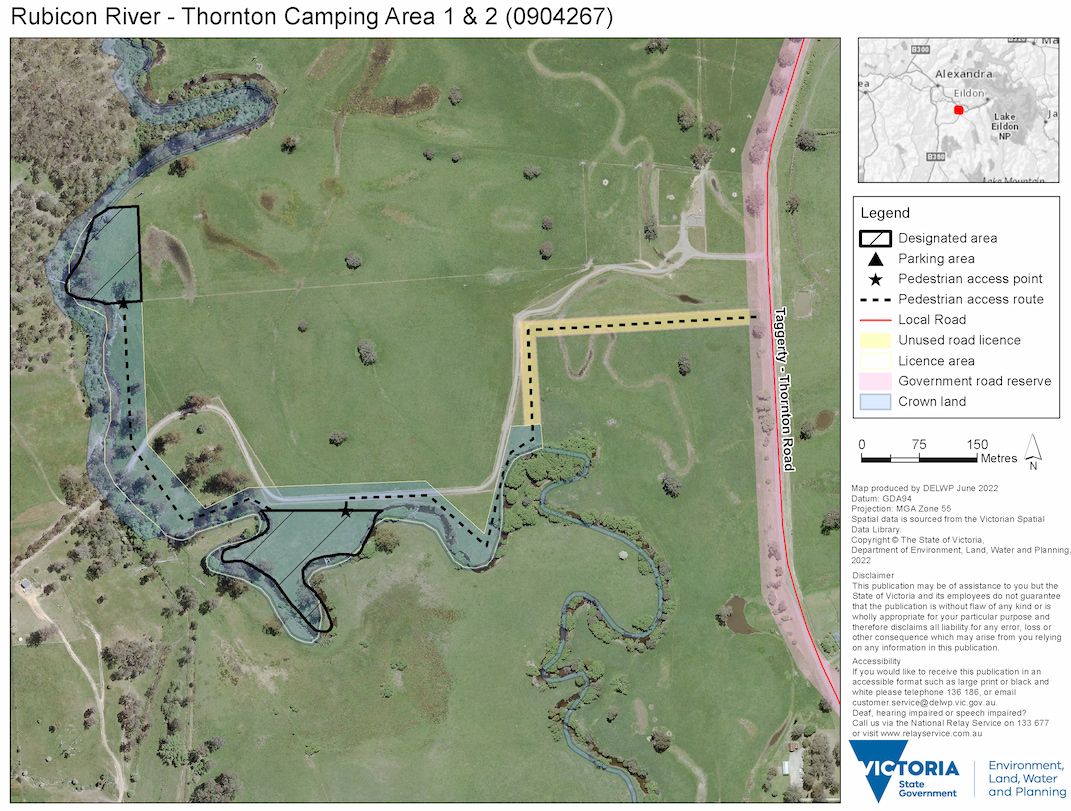 Rubicon River Thornton Camping area 1 and 2