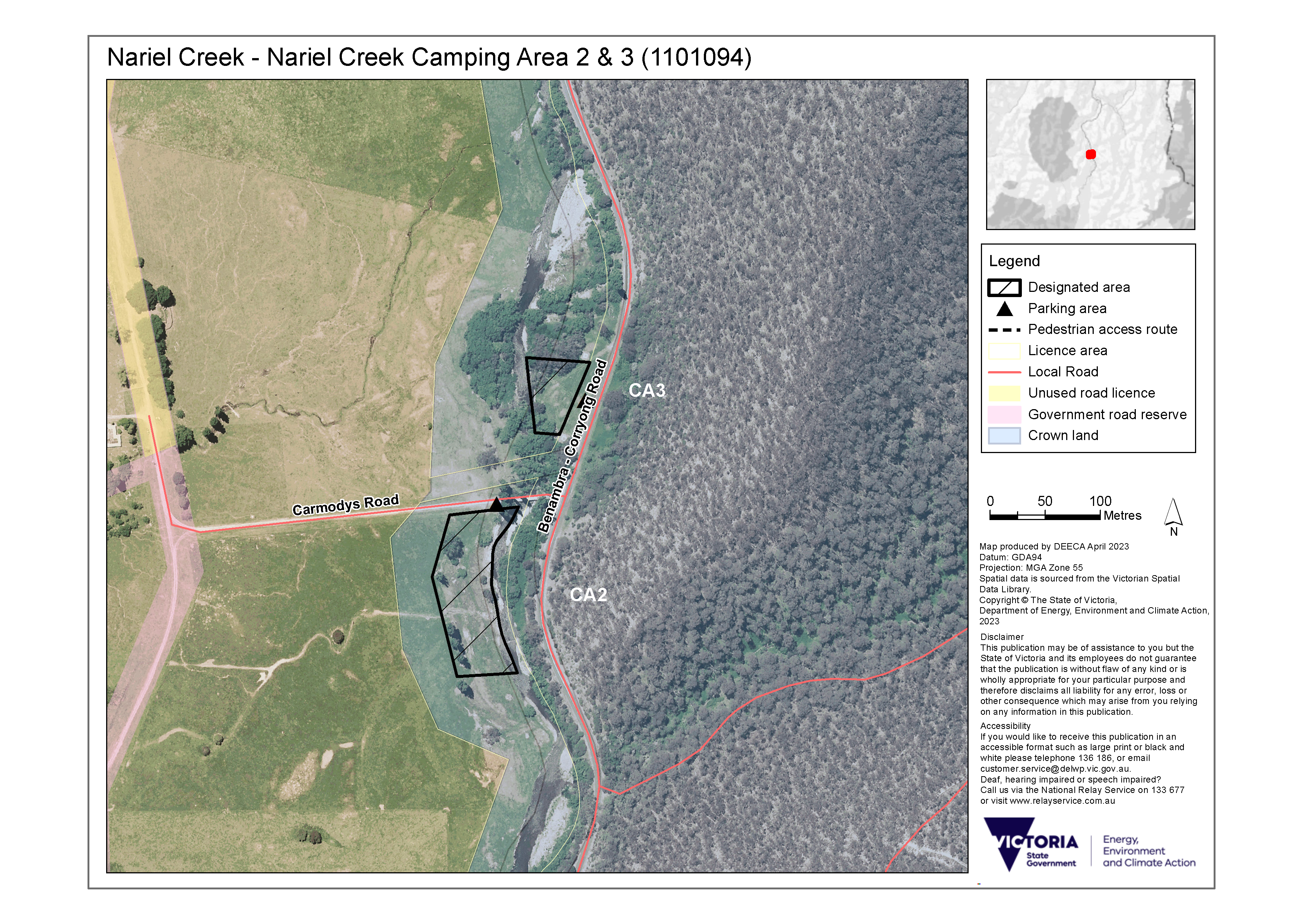 Nariel Creek Camping Area 2 & 3