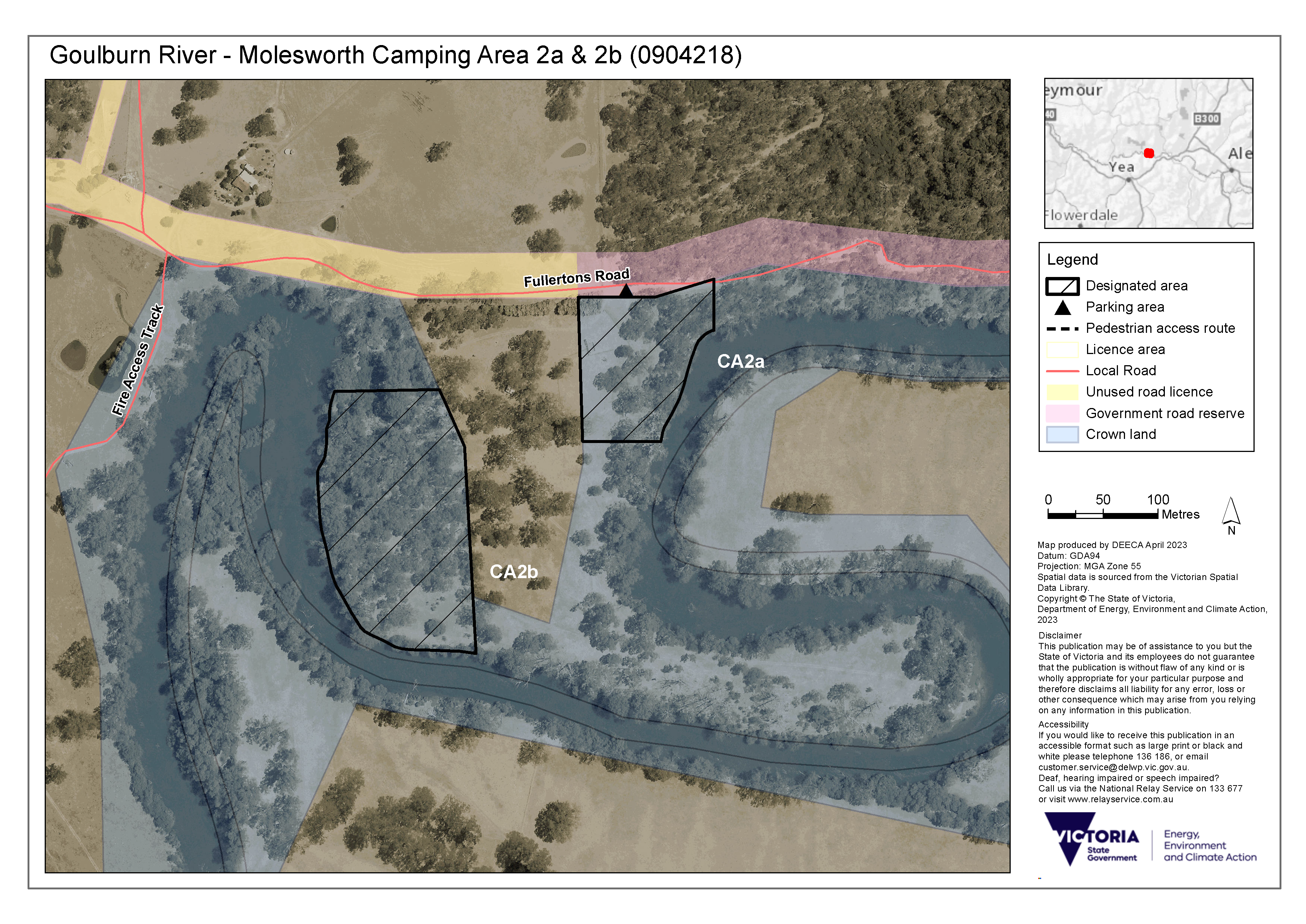Map - Goulburn River - Molesworth camping area 2