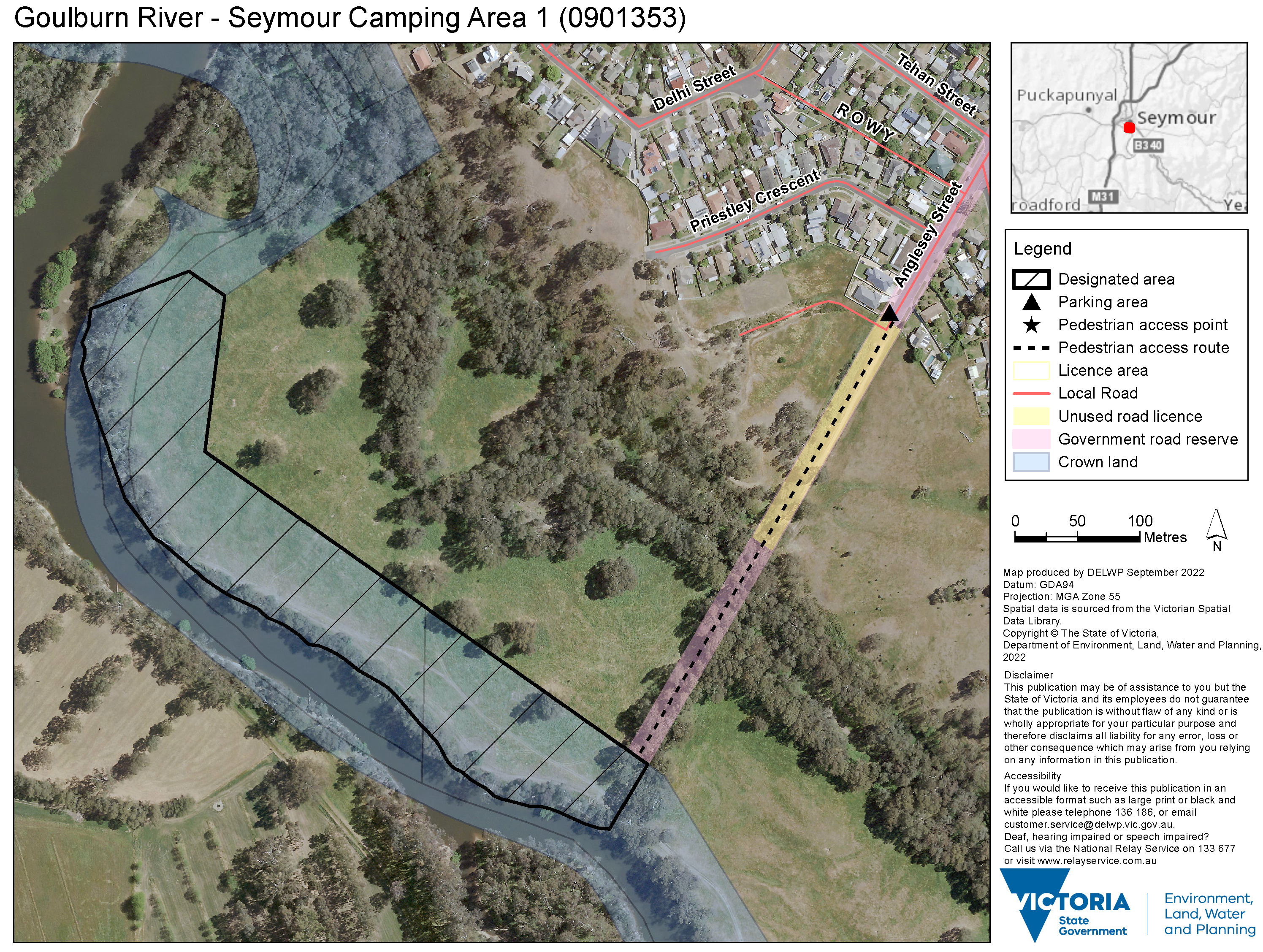 Map - Seymour camping area 1